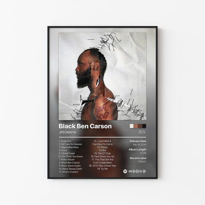 JPEGMAFIA Black Ben Carson Album Poster