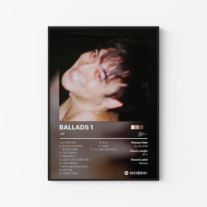 Joji BALLADS 1 Album Poster
