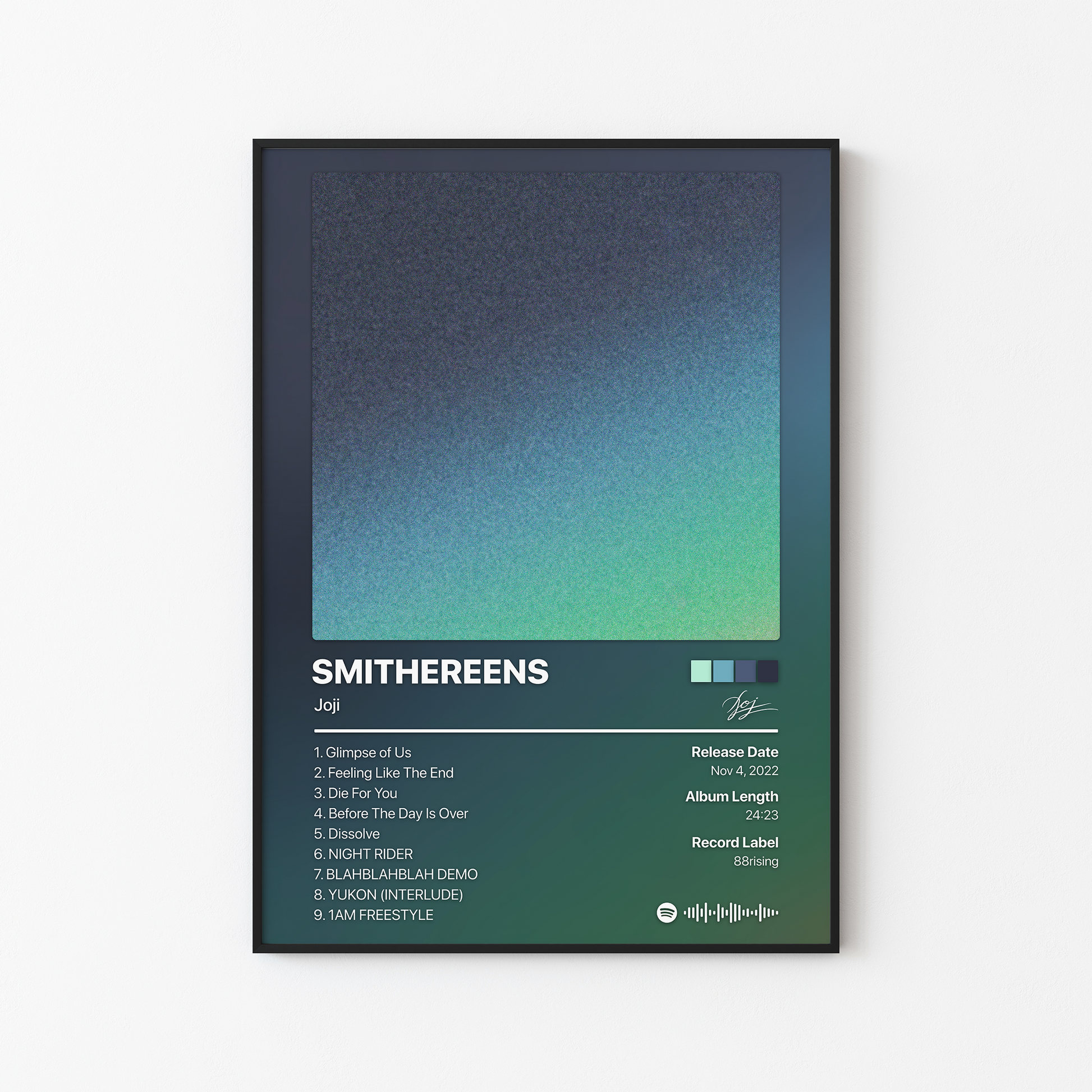 Joji SMITHEREENS Album Poster