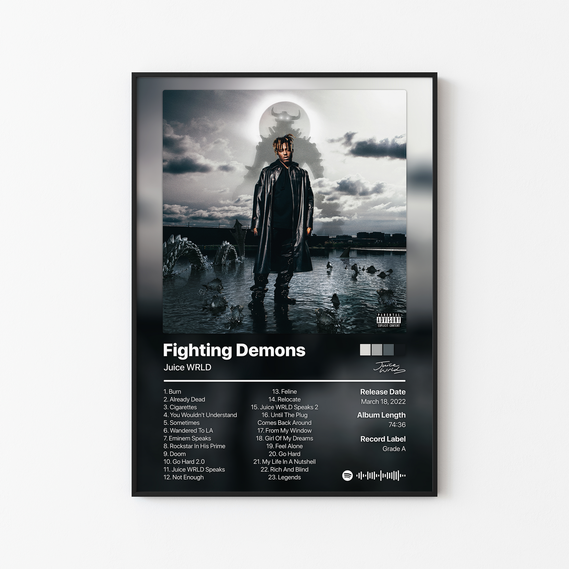 Juice WRLD Fighting Demons Album Poster