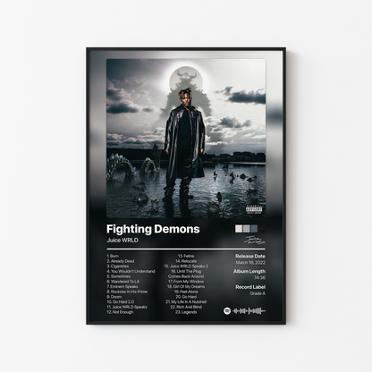 Juice WRLD Fighting Demons Album Poster