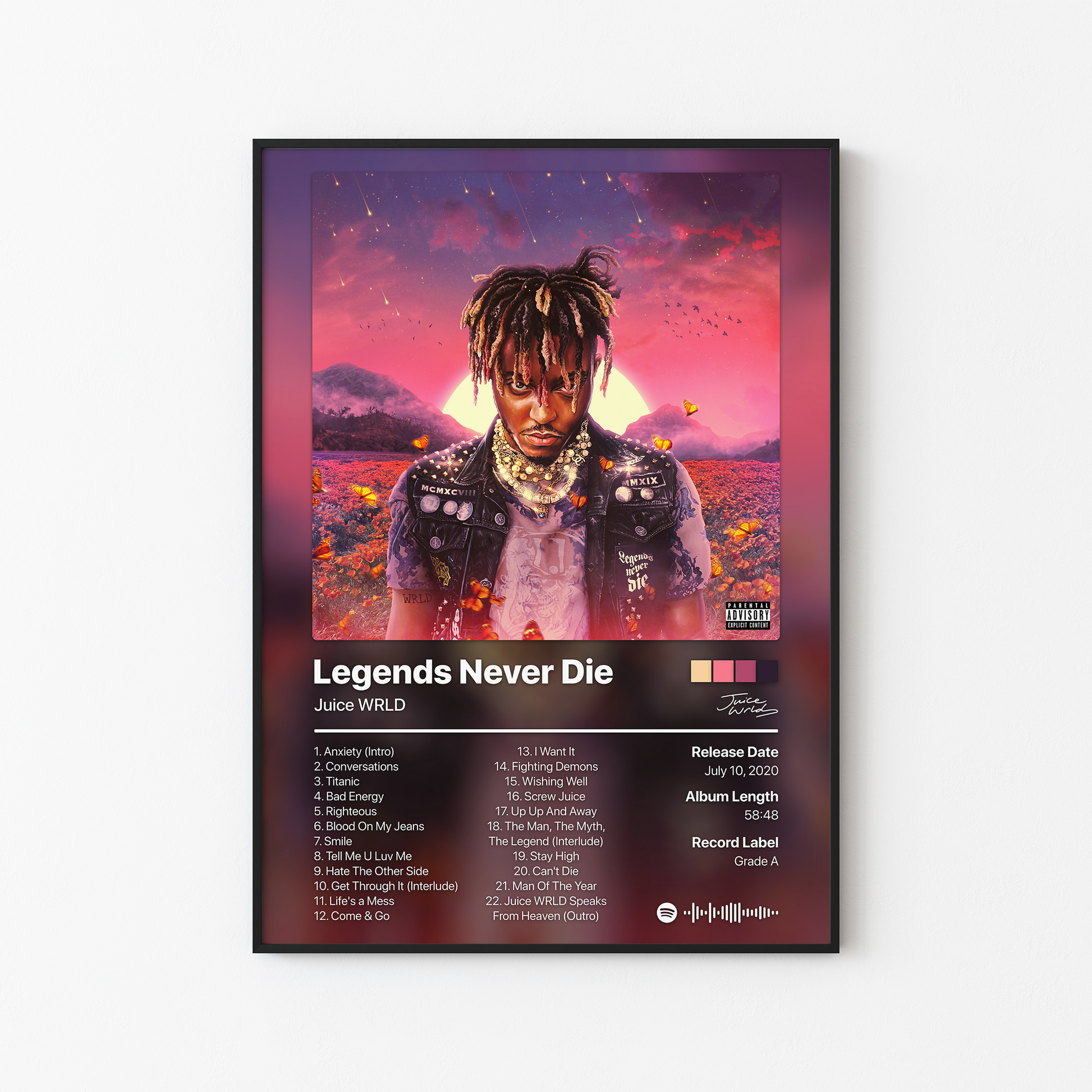 Juice WRLD Legends Never Die Album Poster