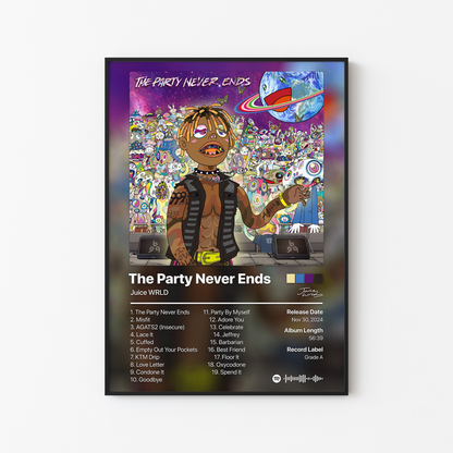Juice WRLD The Party Never Ends Album Poster