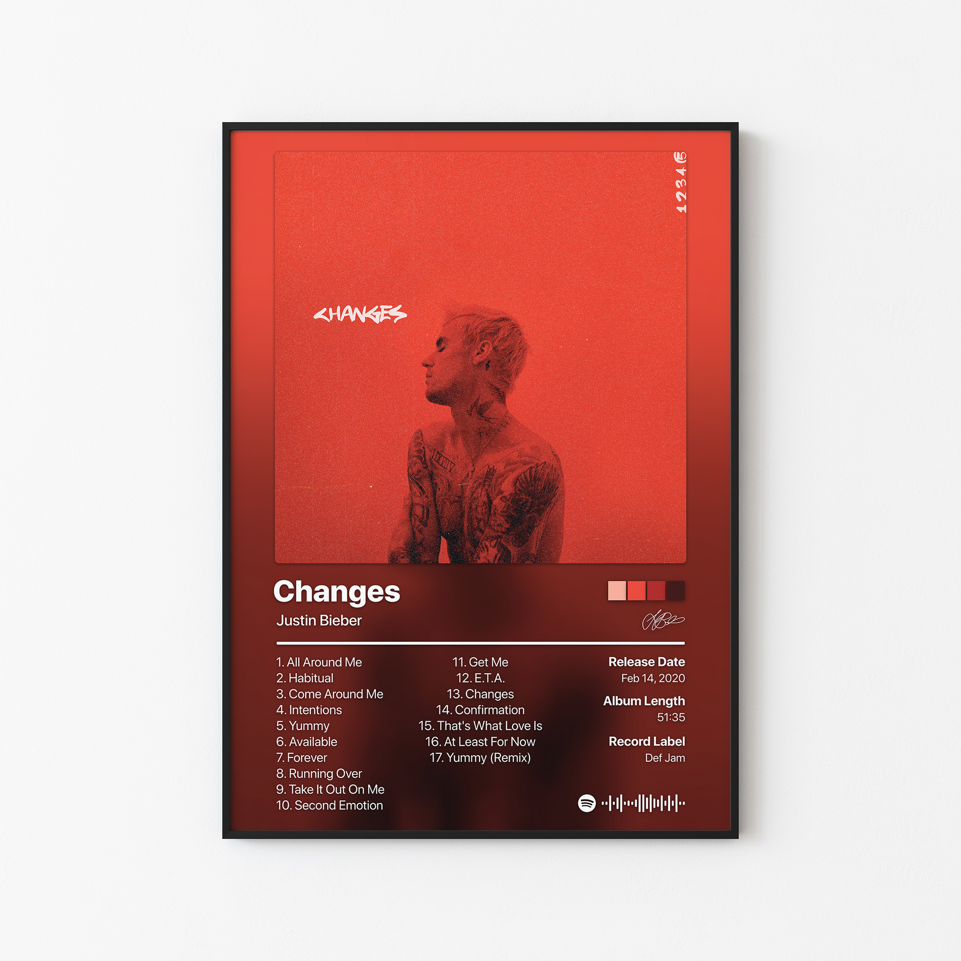 ポスター　Justin Bieber ジャスティン・ビーバー Changes Justin Bieber 
