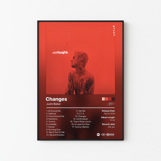 Justin Bieber Changes Album Poster