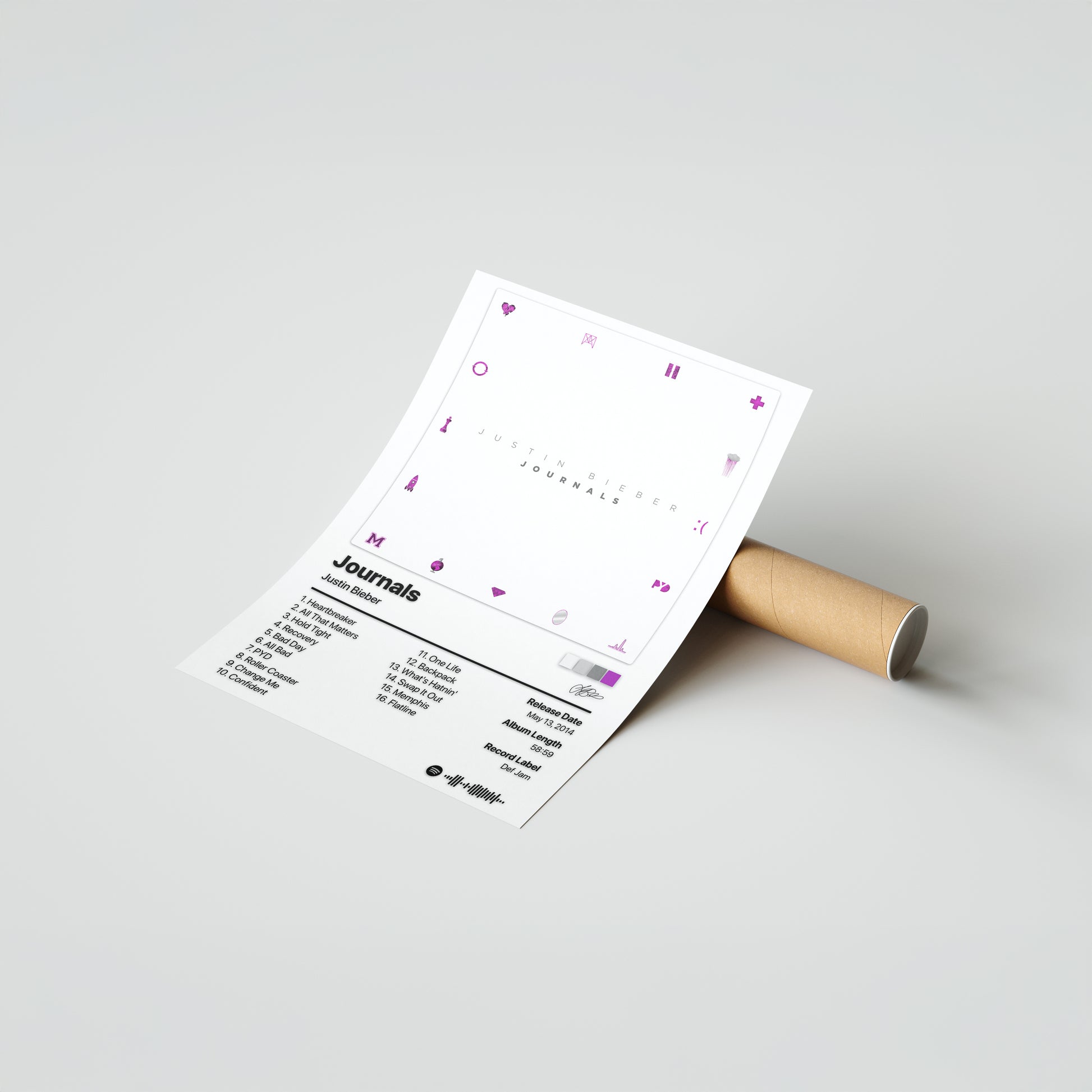 Justin Bieber Journals Album Poster