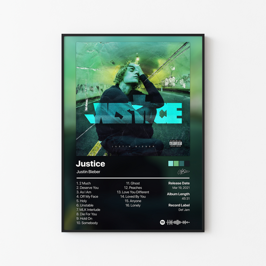 Justin Bieber Justice Album Poster