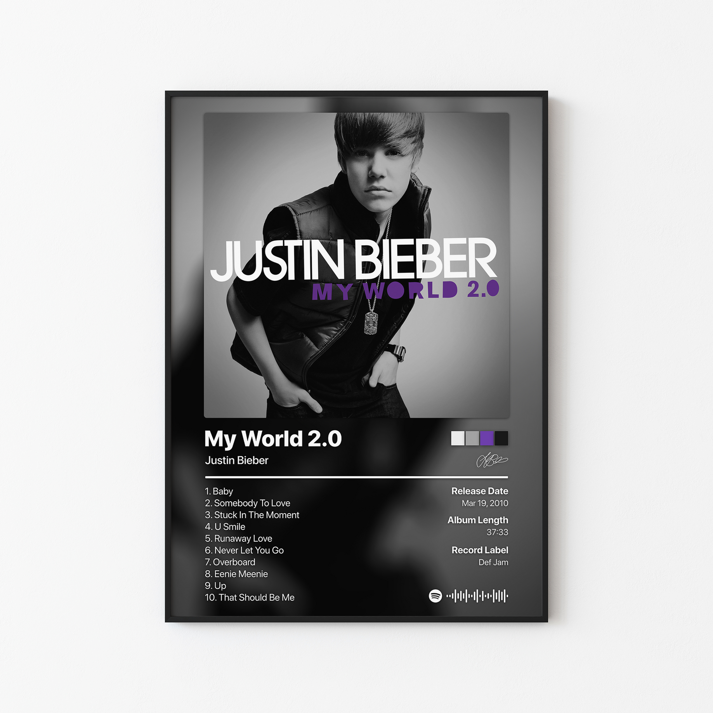 Justin Bieber My World 2.0 Album Poster