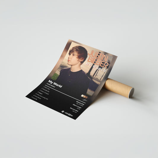 Justin Bieber My World Album Poster