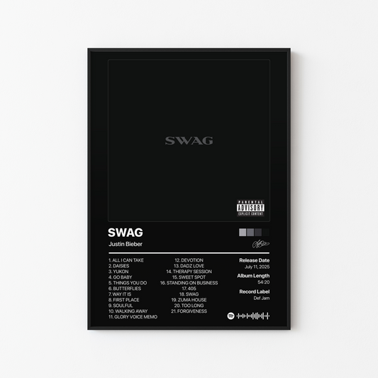 Justin Bieber SWAG Album Poster