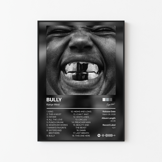 Kanye West BULLY Album Poster