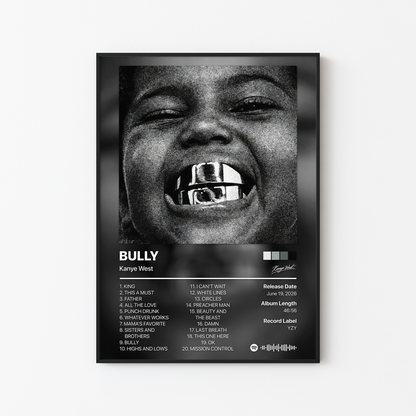 Kanye West BULLY (Deluxe) Album Poster