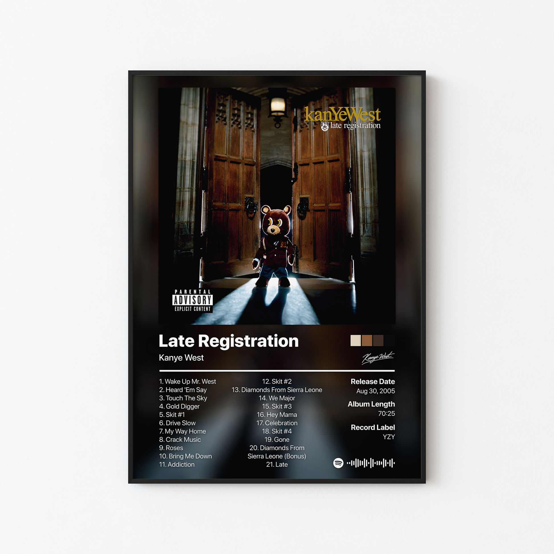 Kanye West Late Registration Album Poster