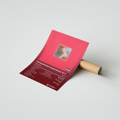 Kanye West My Beautiful Dark Twisted Fantasy Album Poster