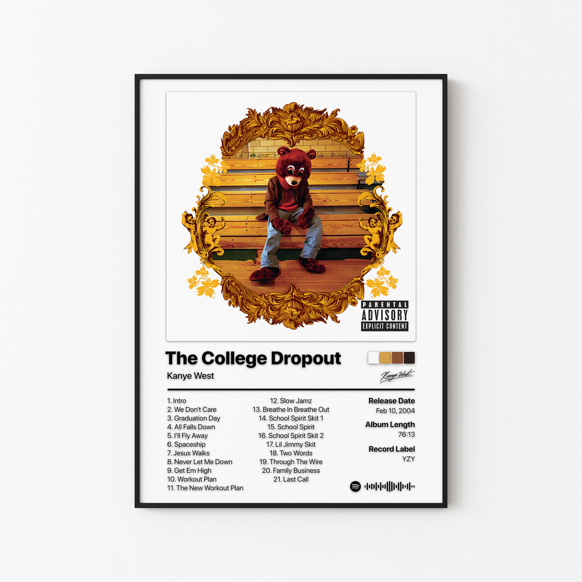 Kanye West The College Dropout Album Poster