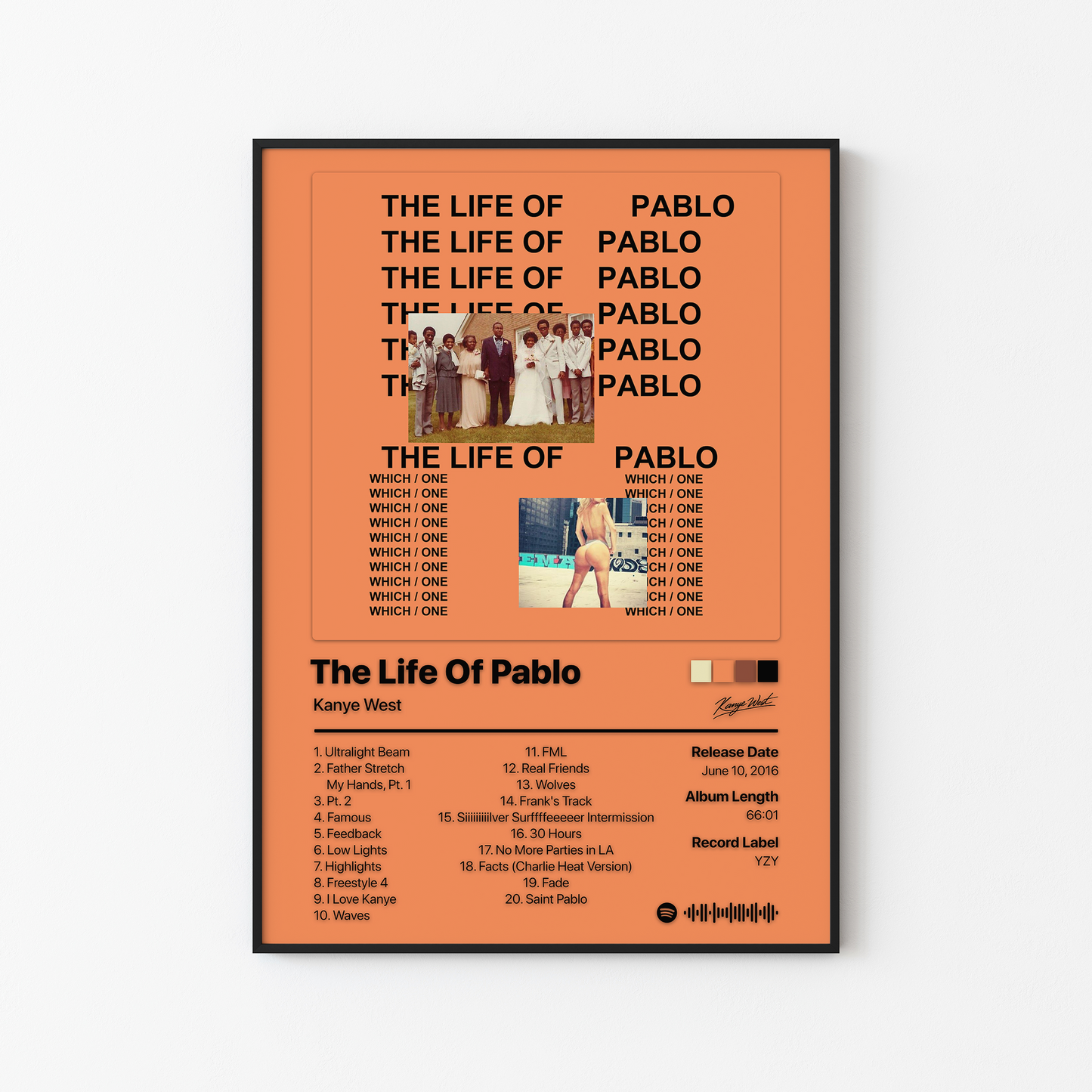Kanye West The Life Of Pablo Album Poster