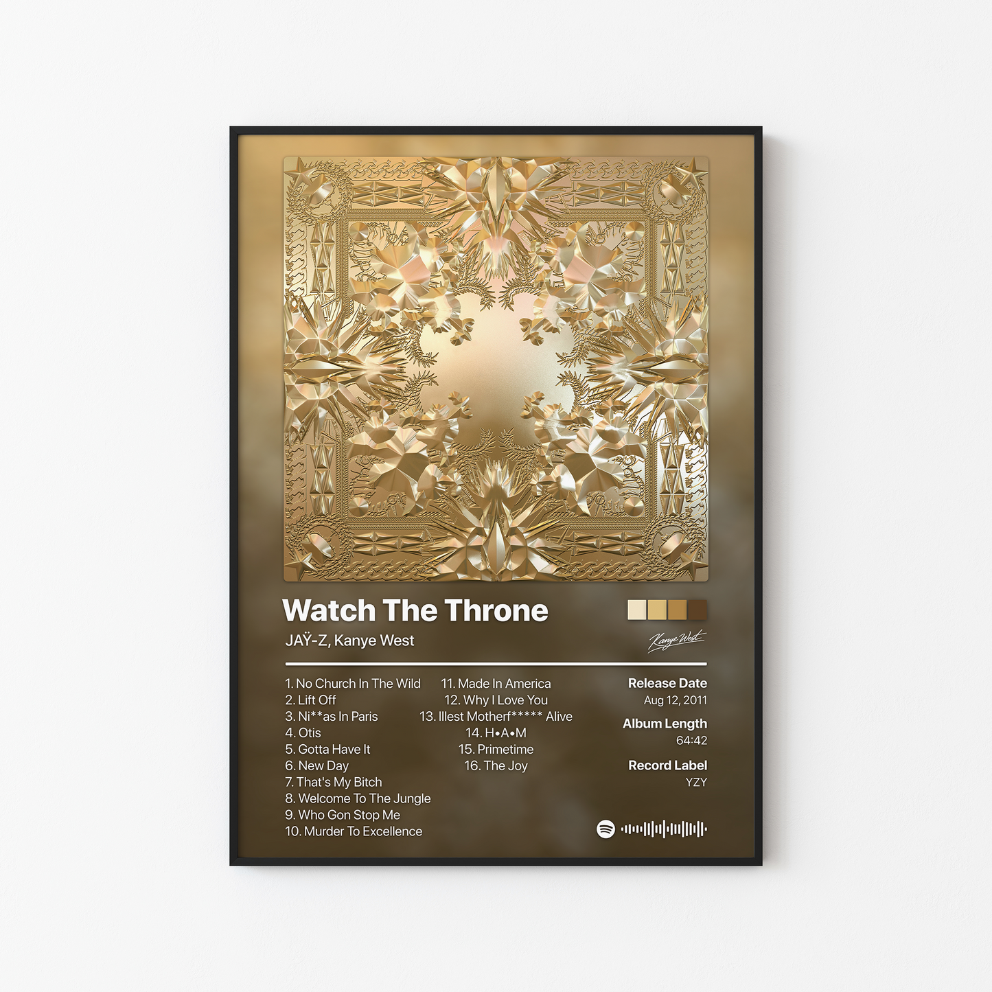 Kanye West Watch The Throne Album Poster