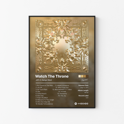Kanye West Watch The Throne Album Poster