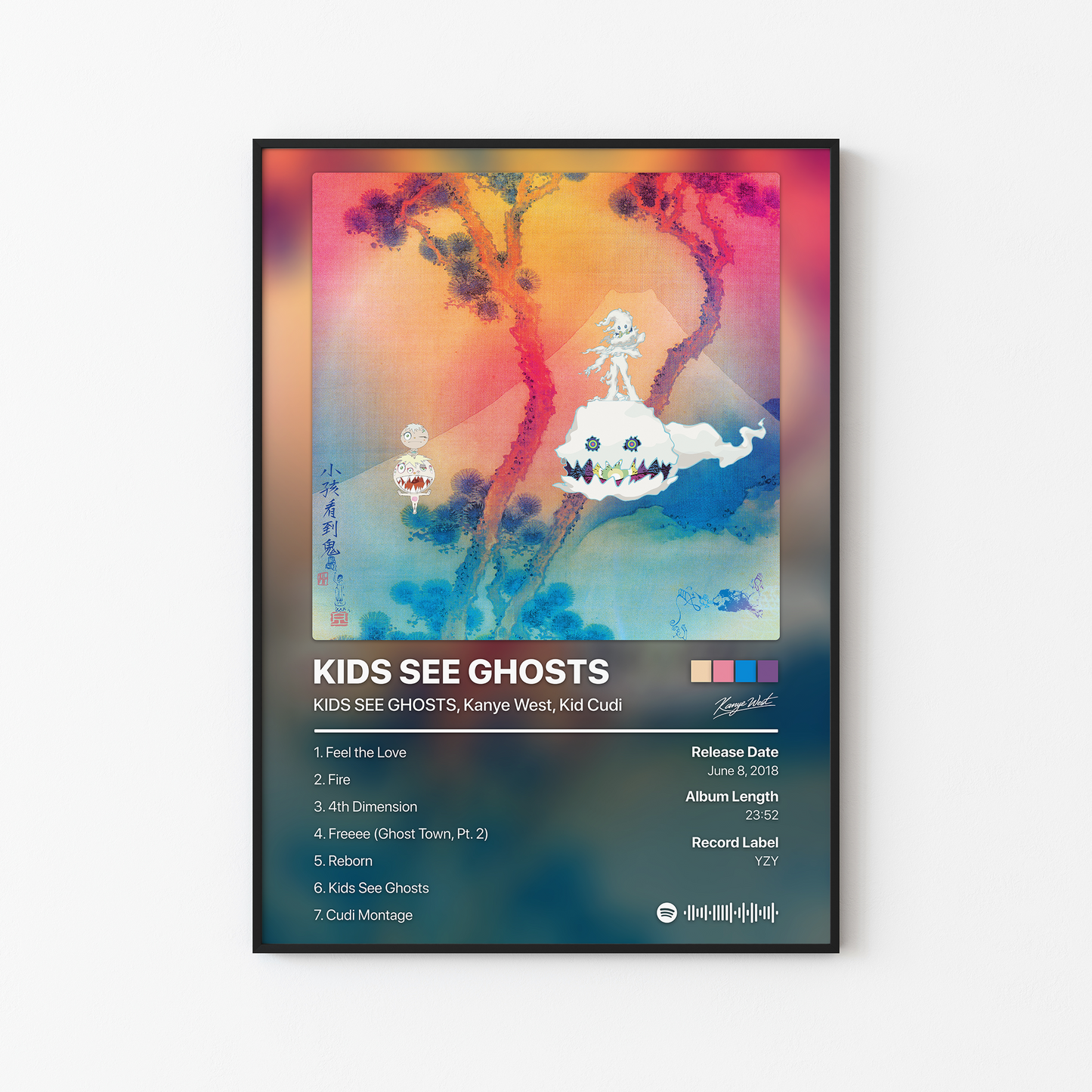 Kanye West KIDS SEE GHOSTS Album Poster