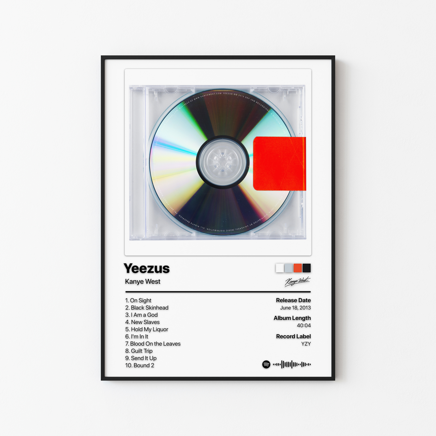 Kanye West Yeezus Album Poster