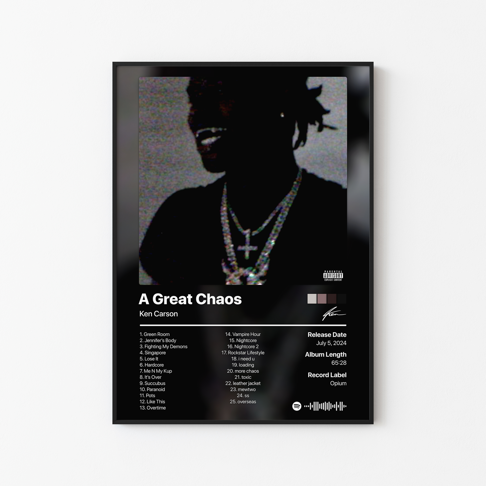 Ken Carson A Great Chaos Album Poster