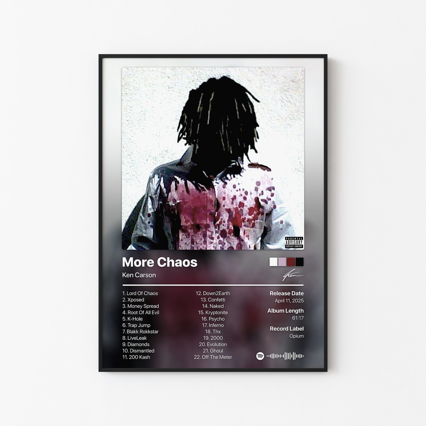 Ken Carson More Chaos Album Poster