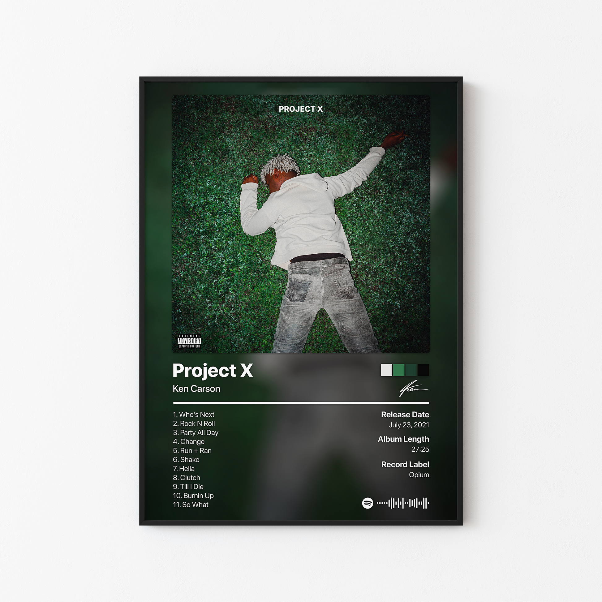 Ken Carson Project X Album Poster