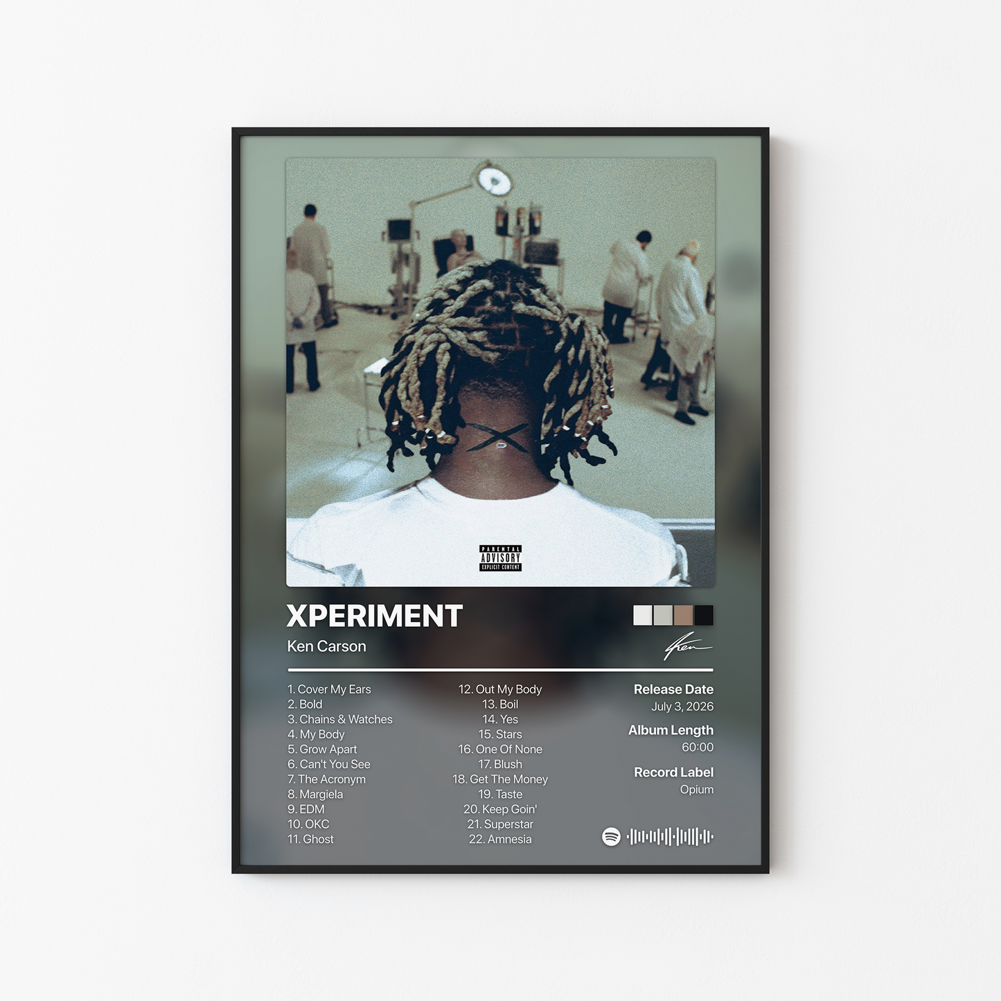 Ken Carson XPERIMENT Album Poster
