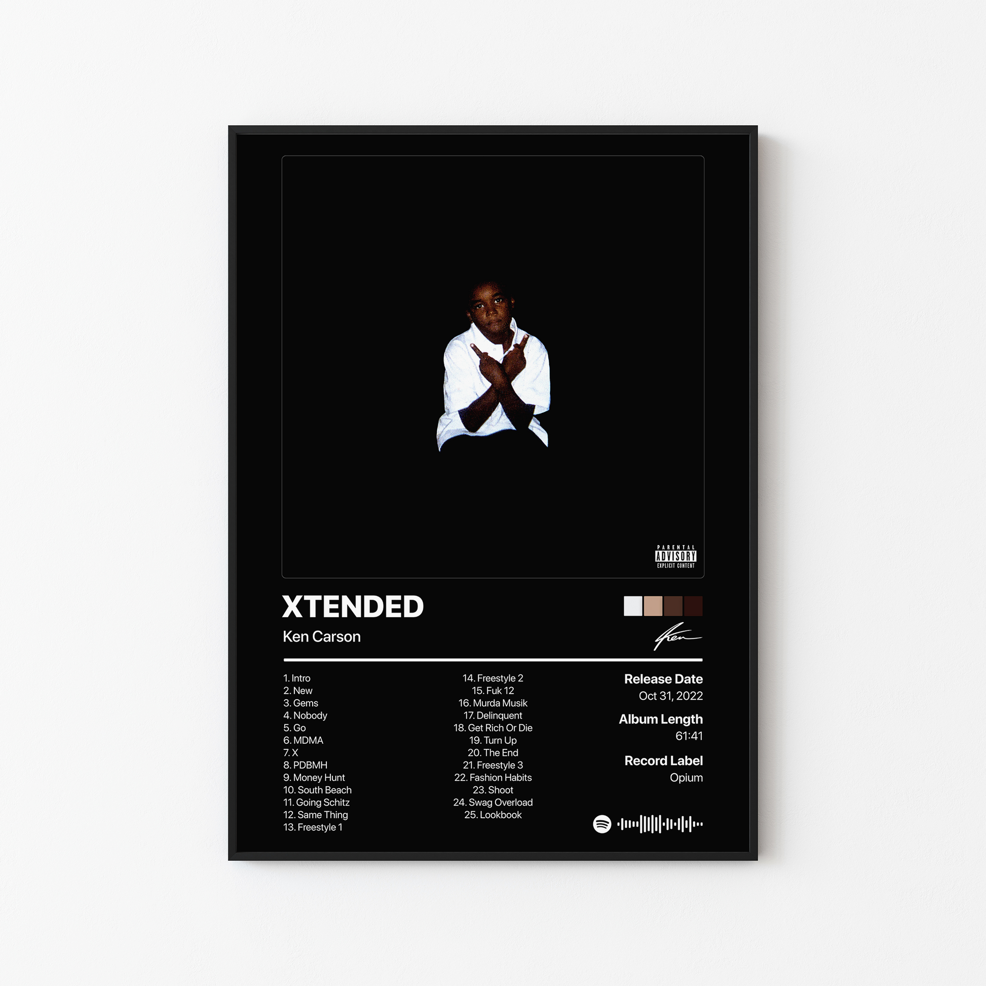 Ken Carson XTENDED Album Poster