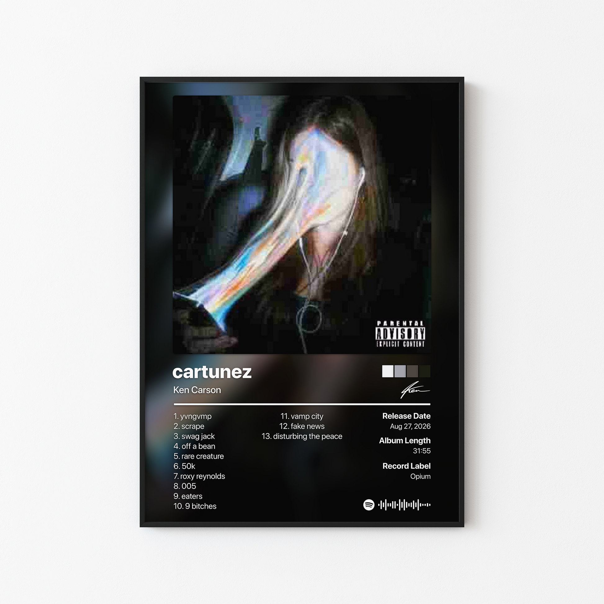 Ken Carson cartunez Album Poster