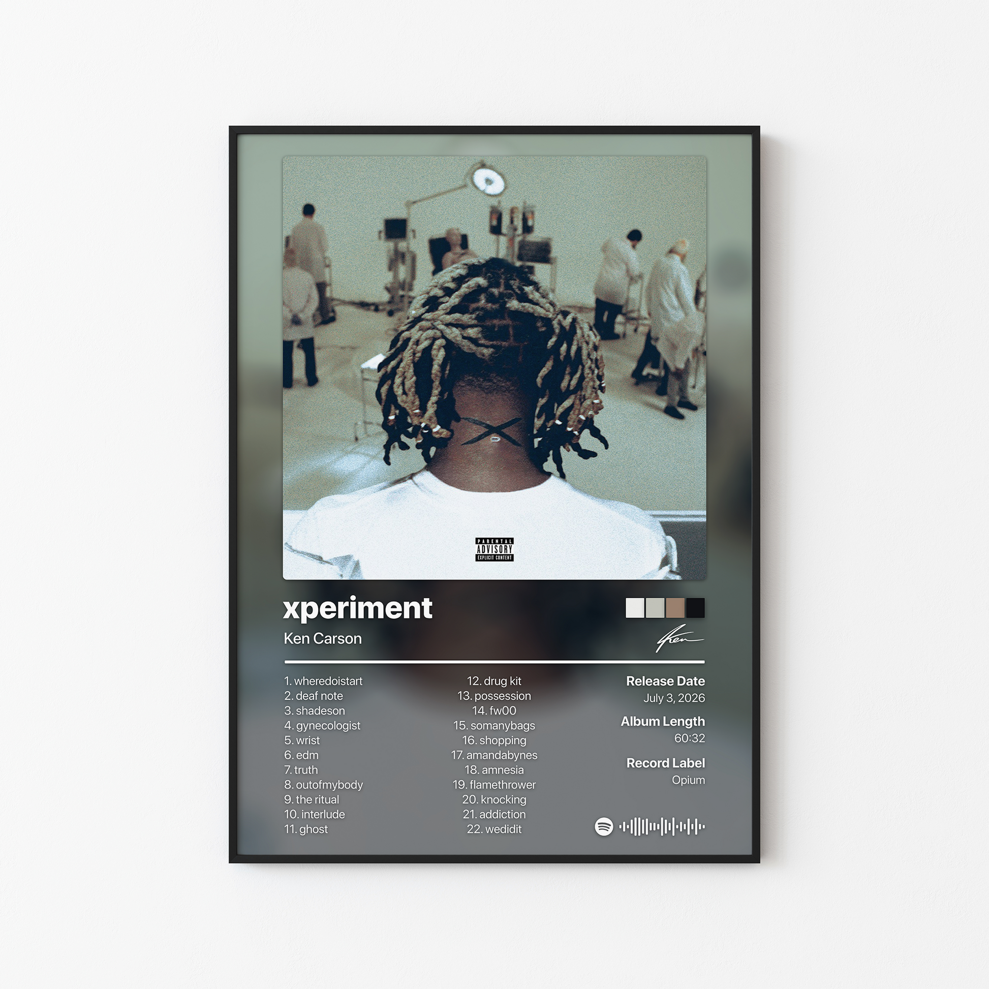 Ken Carson xperiment Album Poster