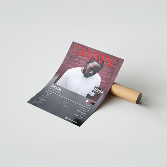 Kendrick Lamar DAMN. Album Poster