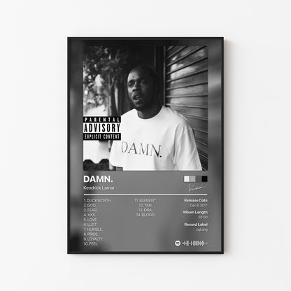 Kendrick Lamar DAMN. COLLECTORS EDITION. Album Poster