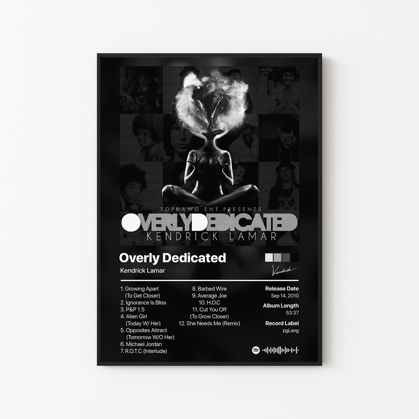 Kendrick Lamar Overly Dedicated Album Poster