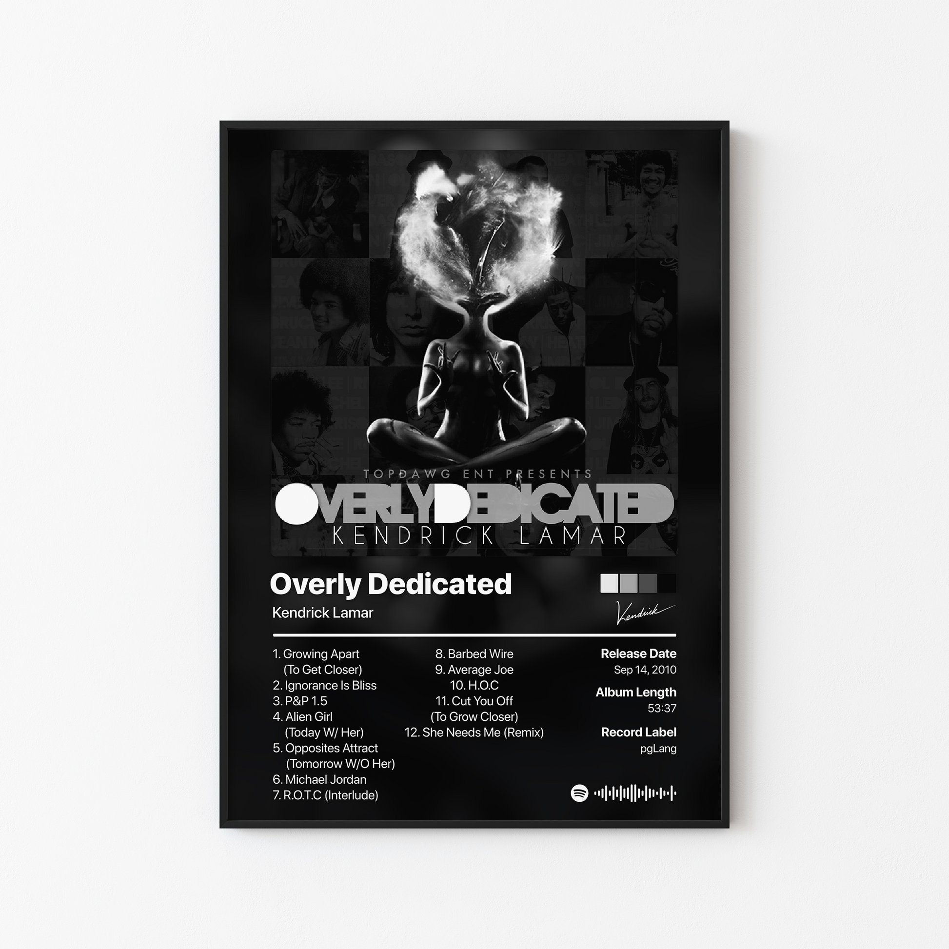 Kendrick Lamar Overly Dedicated Album Poster