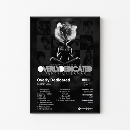 Kendrick Lamar Overly Dedicated Album Poster
