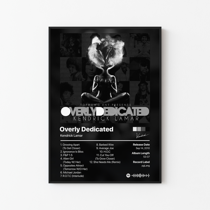 Kendrick Lamar Overly Dedicated Album Poster
