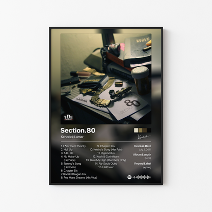 Kendrick Lamar Section.80 Album Poster