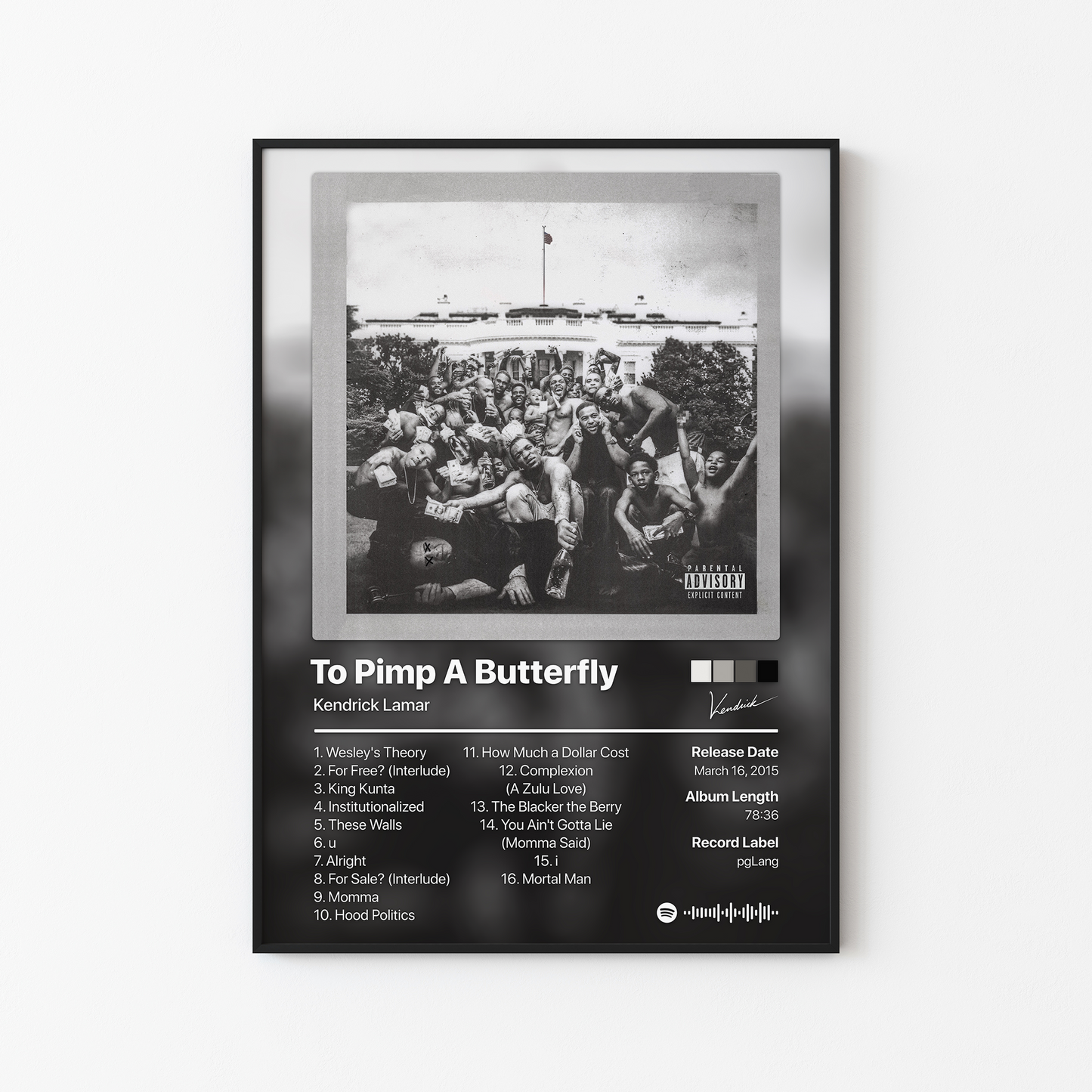 Kendrick Lamar To Pimp A Butterfly Album Poster