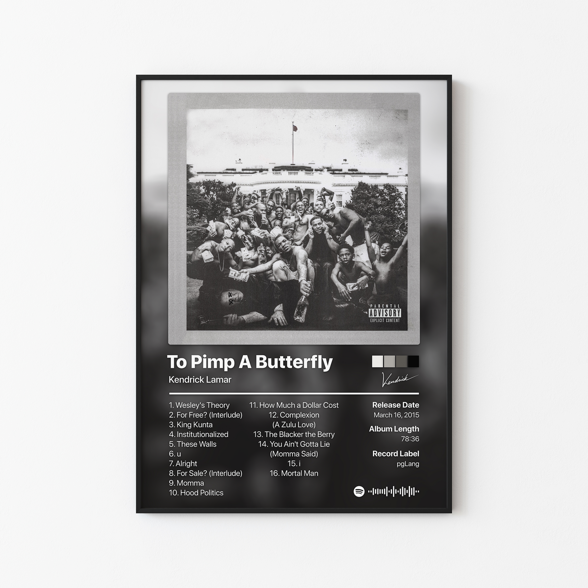 Kendrick Lamar To Pimp A Butterfly Album Poster