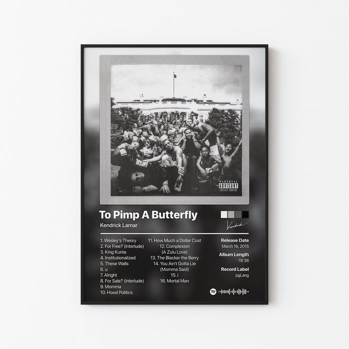 Kendrick Lamar To Pimp A Butterfly Album Poster