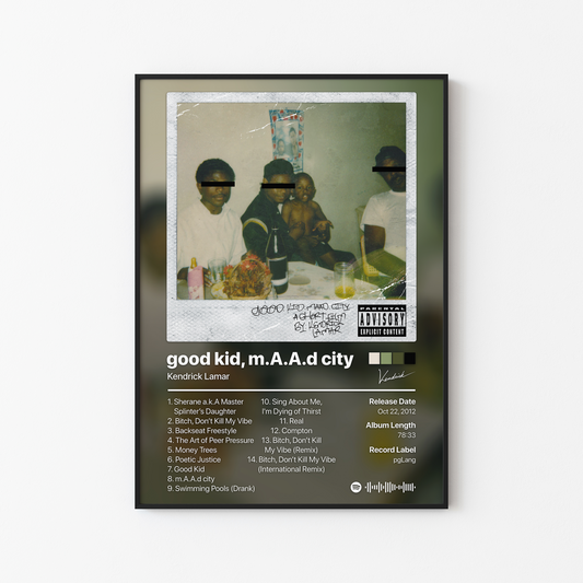 Kendrick Lamar good kid, mAAd city Album Poster