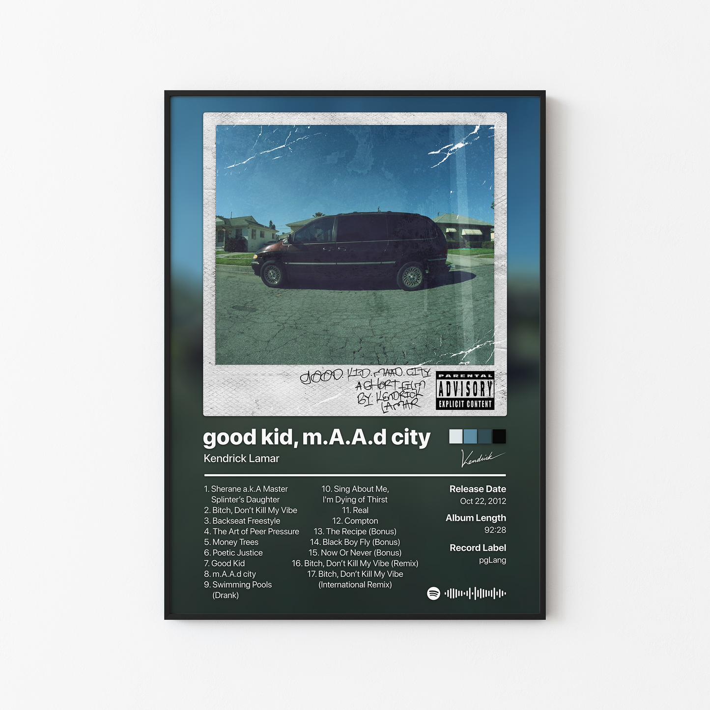 Kendrick Lamar good kid, mAAd city (Deluxe) Album Poster