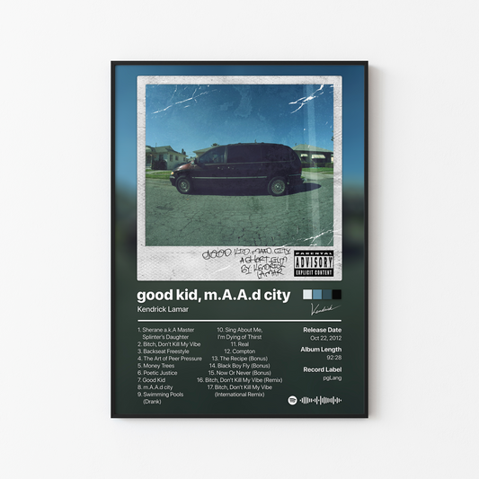 Kendrick Lamar good kid, mAAd city (Deluxe) Album Poster