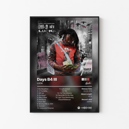 LUCKI Days B4 III Album Poster