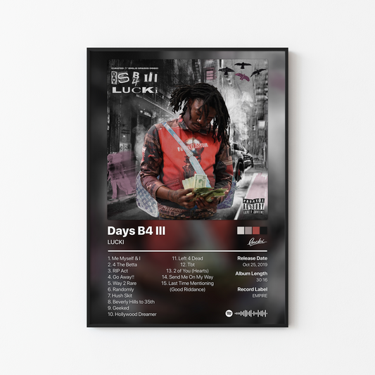 LUCKI Days B4 III Album Poster