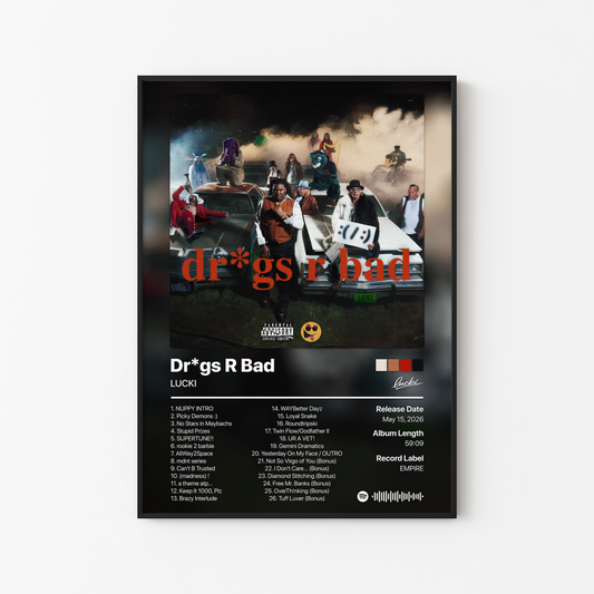 LUCKI Drugs R Bad Album Poster
