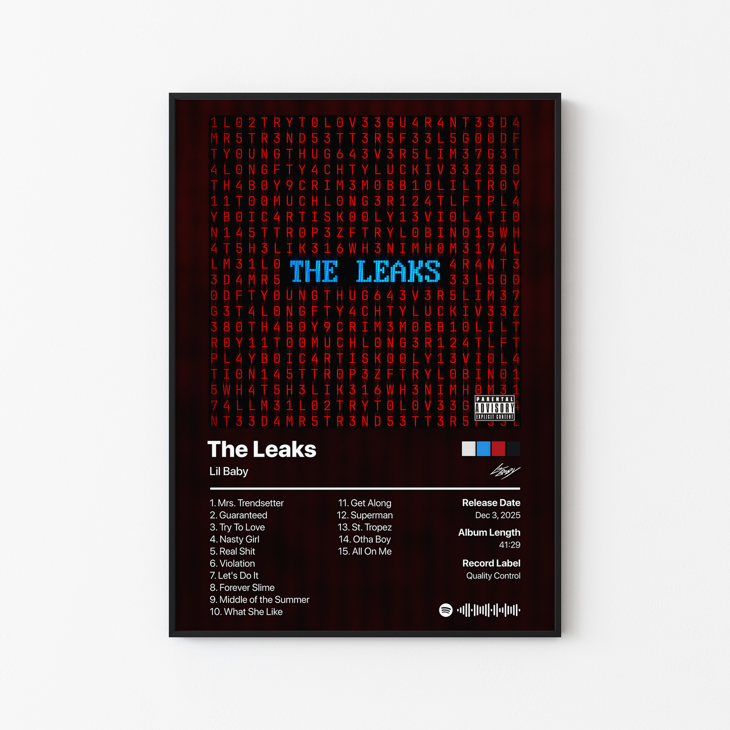 Lil Baby The Leaks Album Poster