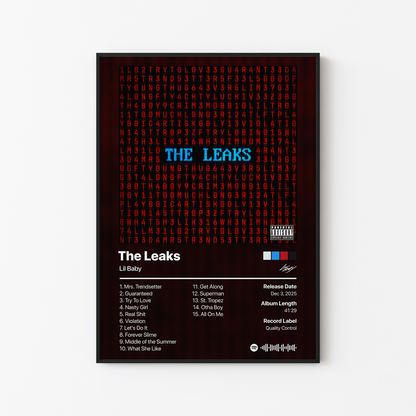 Lil Baby The Leaks Album Poster
