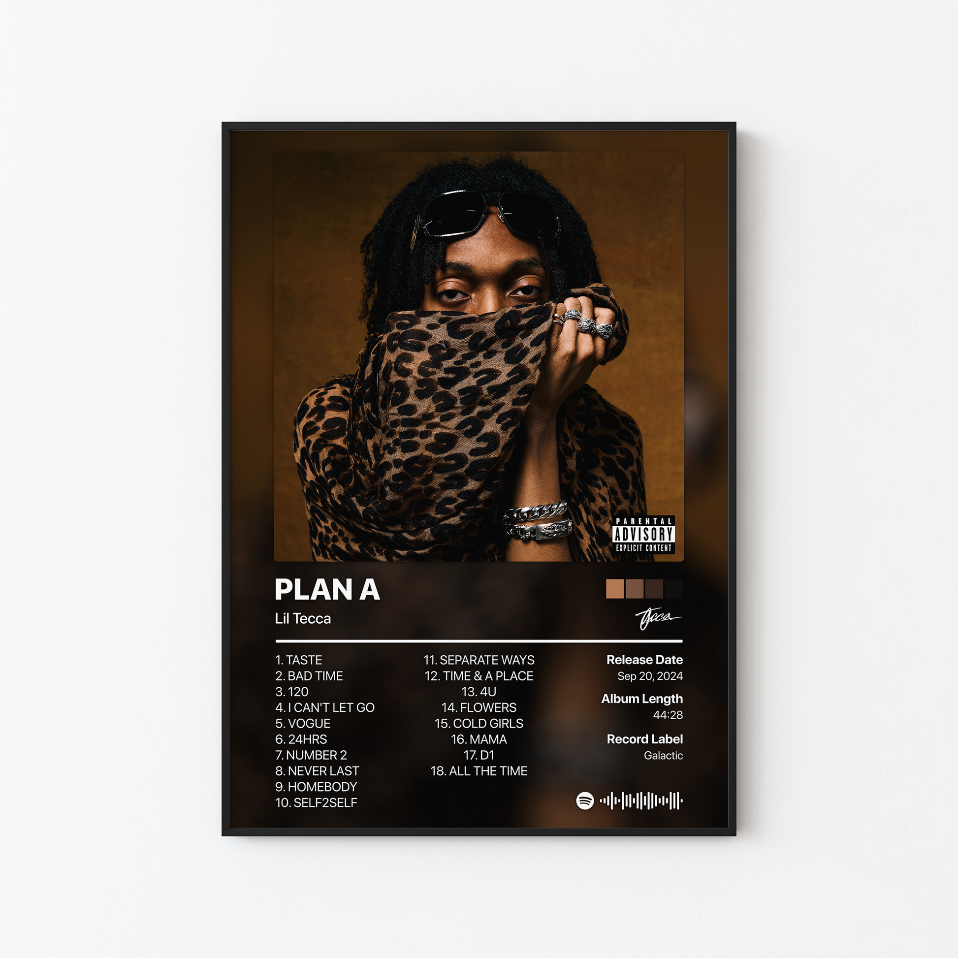 Lil Tecca PLAN A Album Poster